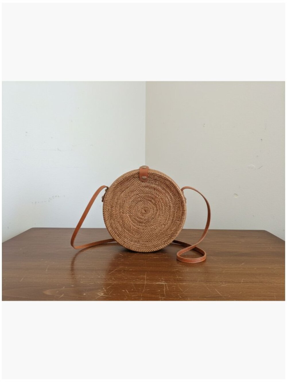 Handmade Rattan Crossbody Bag - Woven Straw Hobo Purse - Lightweight - Picture 1 of 7